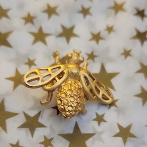 Anne Klein Elegant Gold Bee Brooch